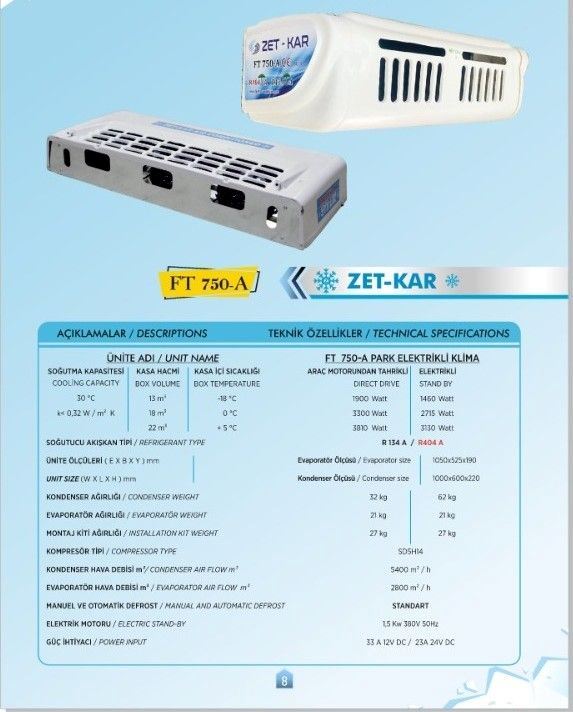 FT750A -18 Frigo Soğutucu